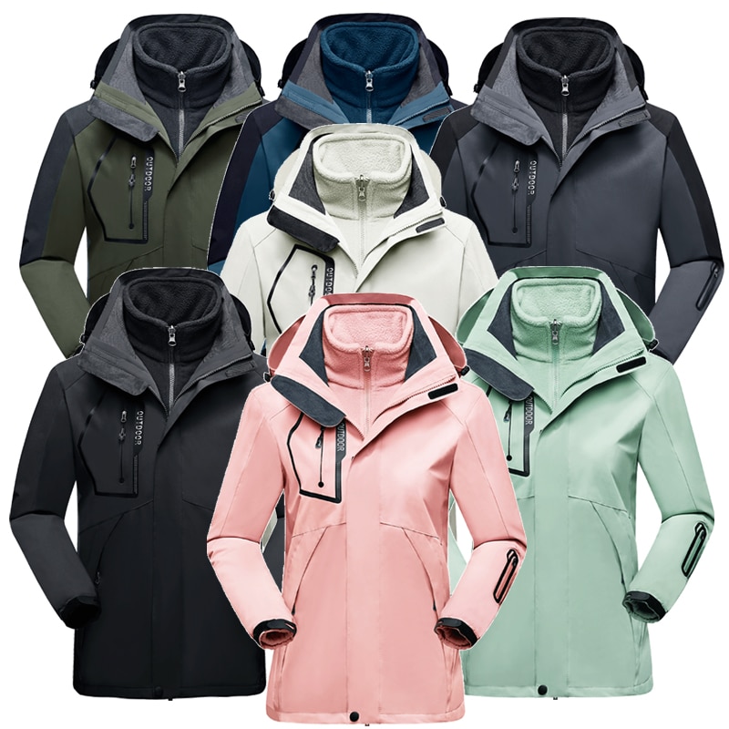 여성 스키복, 겨울 따뜻한 스키 후드 세트, 방풍 방수 3 in 1 재킷, 스키 스노우보드 슈트, 스노우 의상